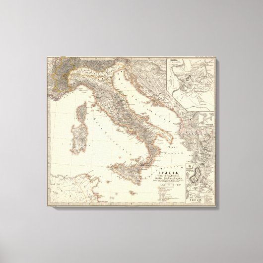 Italia, Gallia citerior, Illyricum, Sicilia Canvas Afdruk (Voorkant)