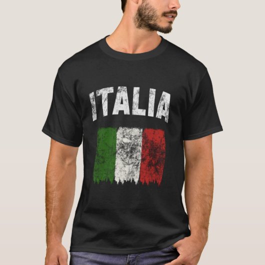 Italia Gebroken Italiaanse Vlag T-shirt (Voorkant)