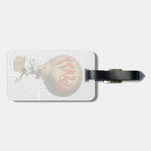 Italia Hot Air Balloon Bagagelabel (Achterkant horizontaal)