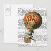 Italia Hot Air Balloon Briefkaart (Voorkant / Achterkant)