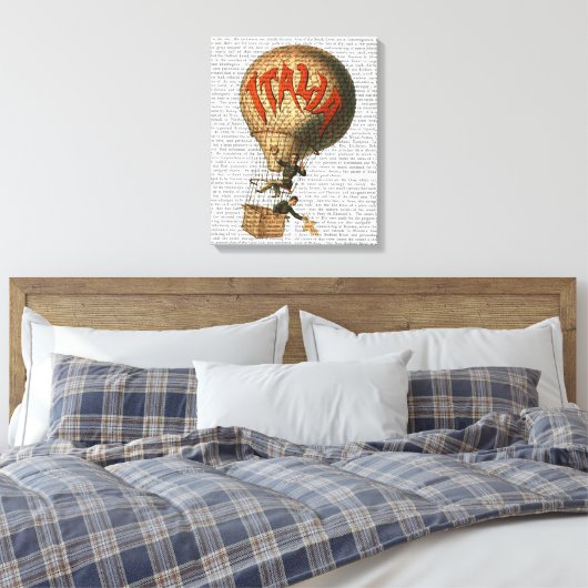 Italia Hot Air Balloon Canvas Afdruk (Insitu (Slaapkamer))