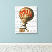Italia Hot Air Balloon Canvas Afdruk (Insitu (Houten vloer))