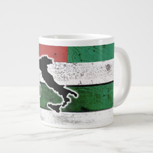 Italia Houten Planken Grote Koffiekop