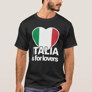 ITALIA is voor Trotse Italiaanse Vlag Italië Hart T-shirt