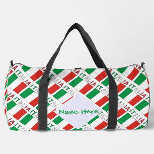 Italia Italiaanse Vlag Tegel Groen Gepersonaliseer Plunjezak