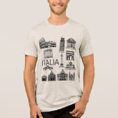 Italia Italian Monuments  Tri-Blend Shirt (Voorkant)