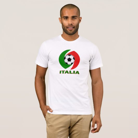 Italia Italië Flag Ball Design T-shirt (Voorkant volledig)