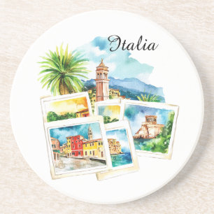 Italia (Italië) foto's Zandsteen Onderzetter
