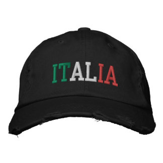 ITALIA Italië Kleuren Groen Wit Rood Stijl Geborduurde Pet