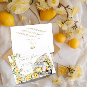 Italia Italië Positano Amalfi Vespa Bruidsfeestje Bedankkaart