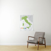 Italia Italië Regio's Kaart Wandkleed (In situ)