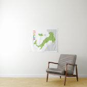Italia Italië Regio's Kaart Wandkleed (In Situ (horizontaal))