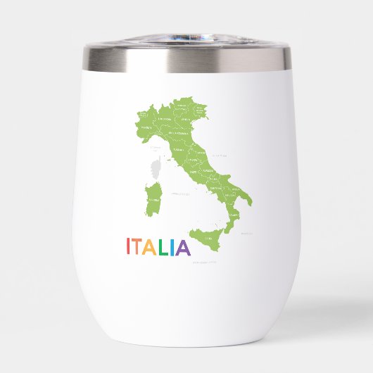 Italia Italië vakantie cadeau Wijn Glas (Voorkant)