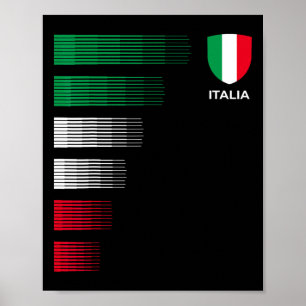 Italia Italië Vlag Embleem - Italiaanse trots afko Poster