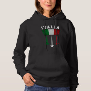 Italia Italië Vlag Embleem Italiaanse Trots Afkoms Hoodie