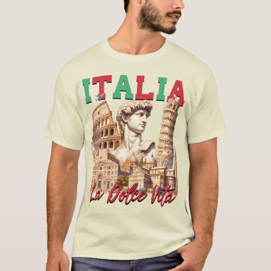 Italia La Dolce Vita T-shirt (Voorkant)