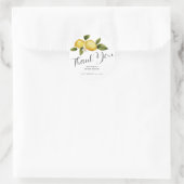 Italia Lemon Calligraphy Bruidsfeest Bedankt Ronde Sticker (Tas)