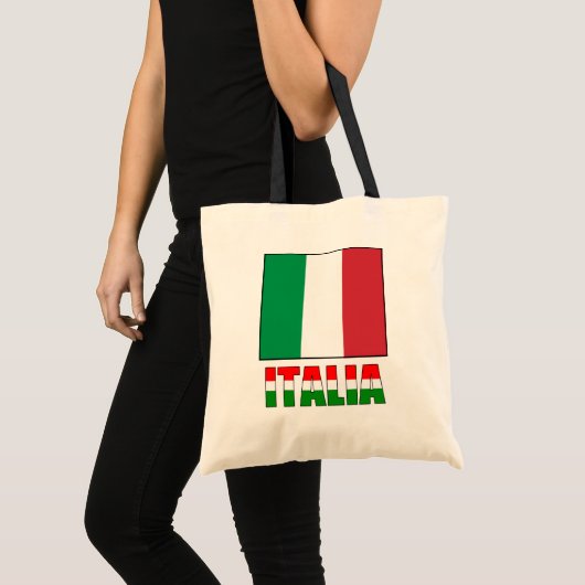 Italia Met de vlag van Italië Tote Bag (Voorkant (product))