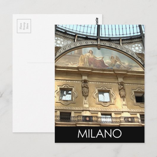 ITALIA MILANO BRIEFKAART (Voorkant / Achterkant)