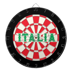 ITALIA Oude Vintage Stijl Italiaanse kleuren Dartbord