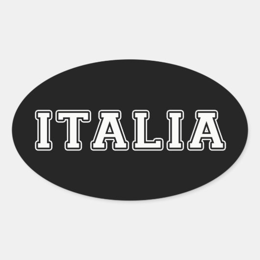 Italia Ovale Sticker (Voorkant)