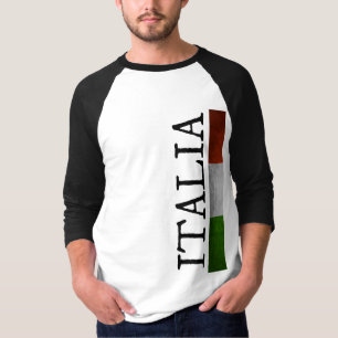 Italia Pride I Love Italy Tricolore Italiaanse vla T-shirt
