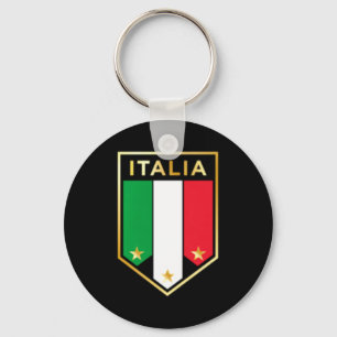 Italia Print Trots Italiaans Italiaans Voetbal Tru Sleutelhanger