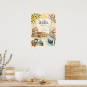 Italia Reizen in Vintage Stijl Poster (Keuken)