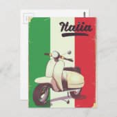 Italia Scooter Vintage poster Briefkaart (Voorkant / Achterkant)