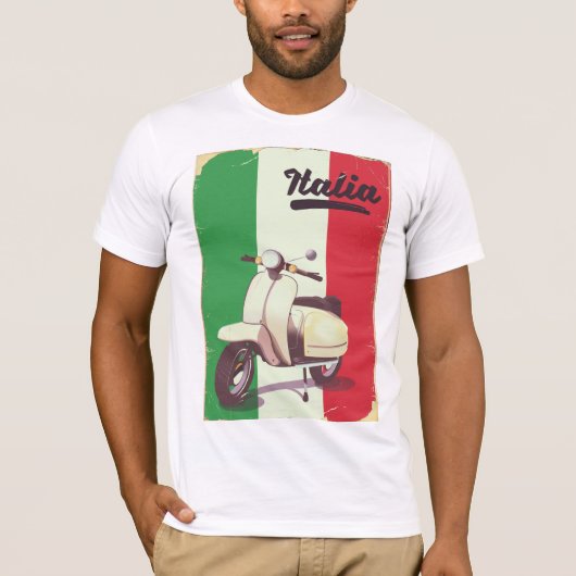 Italia Scooter Vintage poster T-shirt (Voorkant)