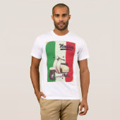 Italia Scooter Vintage poster T-shirt (Voorkant volledig)