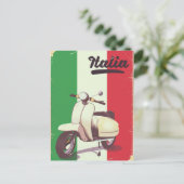Italia Scooter Vintage reisposter Briefkaart (Staand voorkant)