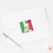 Italia Scooter Vintage reisposter Vierkante Sticker (Envelop)