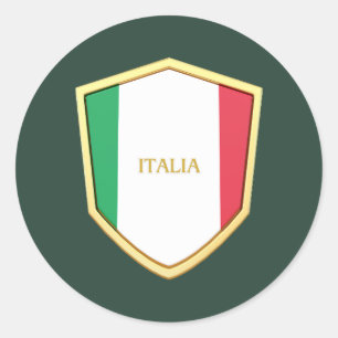Italia Shield Soccer Football Fan Ronde Sticker