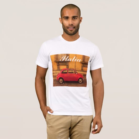 Italia T-Shirt -  Fiat 500 (Voorkant volledig)