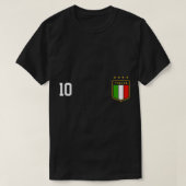 Italia Team Sports Number 10 Italy Soccer Italiaan T-shirt (Design voorkant)