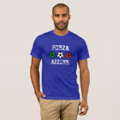 Italia - tricolore - calcio - Forza Azzurri T-shirt (Voorkant volledig)