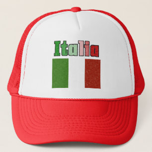 Italia Vintage Vlag Retro Hoed Trucker Pet