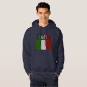 Italia  Vlag Gedekt Sweatshirt (Voorkant volledig)