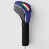 Italia Vlag Golf Hoes Golfheadcover (Schuin)