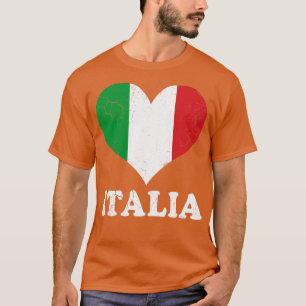 Italia Vlag Hart Italië Italiaans T-shirt