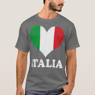 Italia Vlag Hart Italië Italiaans T-shirt