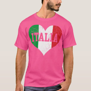 Italia Vlag Hart Liefde Italië Italiaans T-shirt