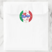 Italia Vlag & Kaart Ronde Sticker (Tas)