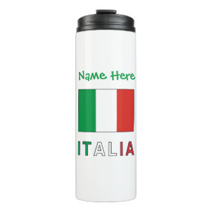 Italia Vlag Persoonlijk gemaakt Thermosbeker