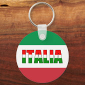 Italia-vlag van Italië Sleutelhanger (Voorkant)