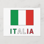 Italia Vlag & Word Briefkaart (Voorkant)