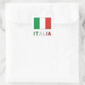 Italia Vlag & Word Vierkante Sticker (Tas)