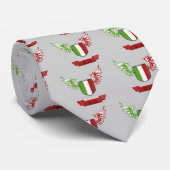 Italia Vleugelige Vintage Vlag Stropdas (Opgerold)