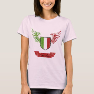 Italia Vleugelige Vintage Vlag T-shirt